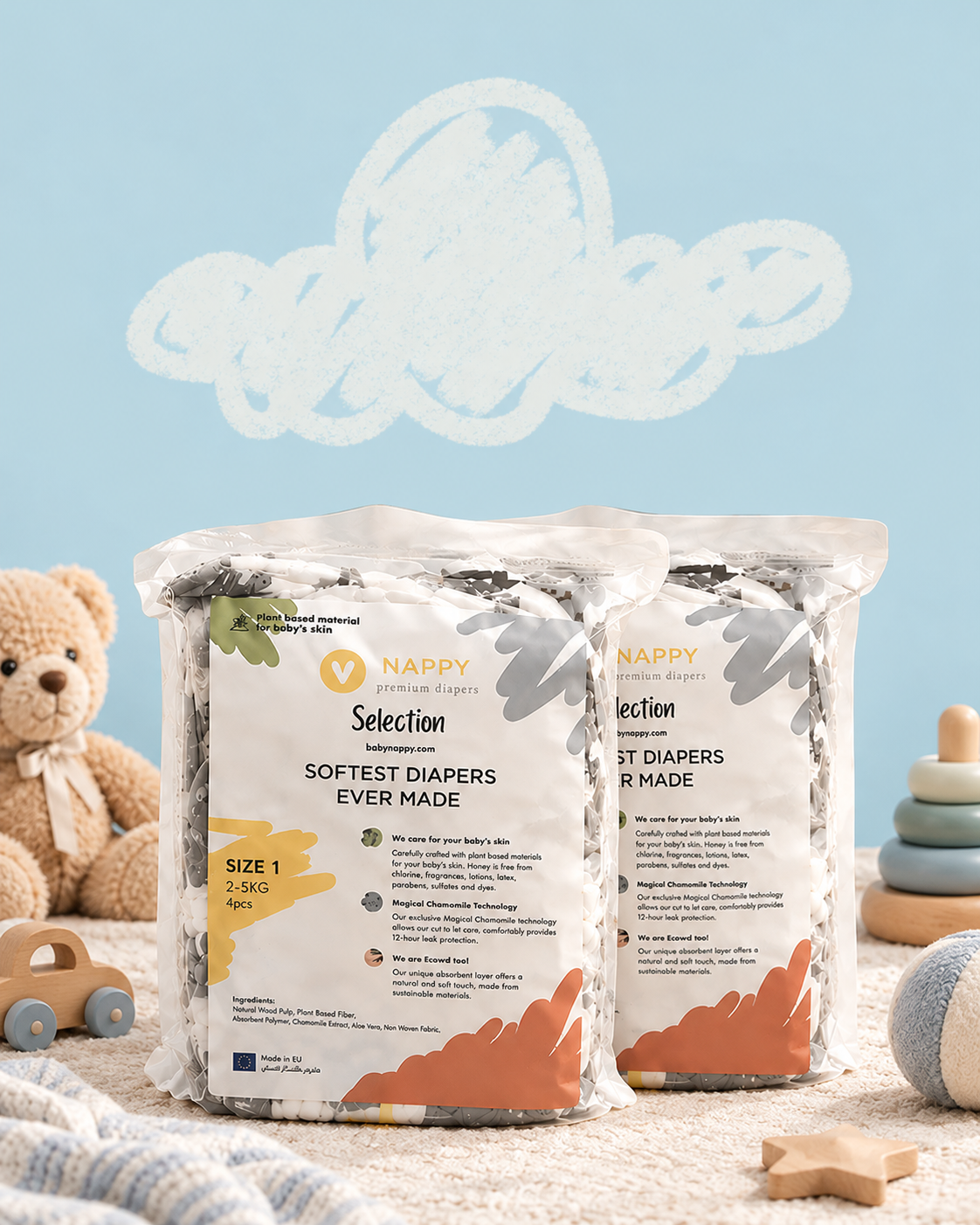 Nappy Premium Diapers | Sample Packs