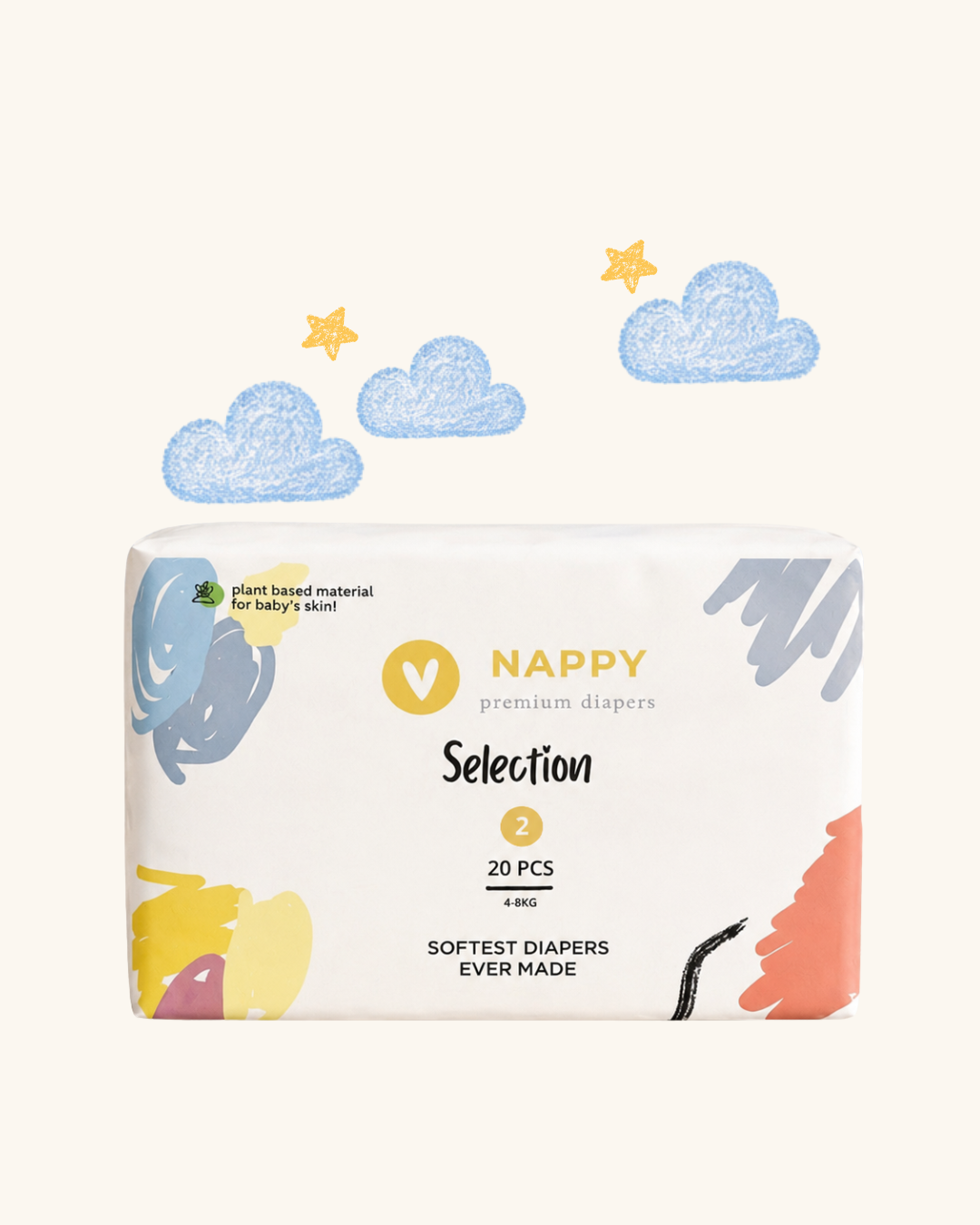 Nappy Premium Diapers | Size 2