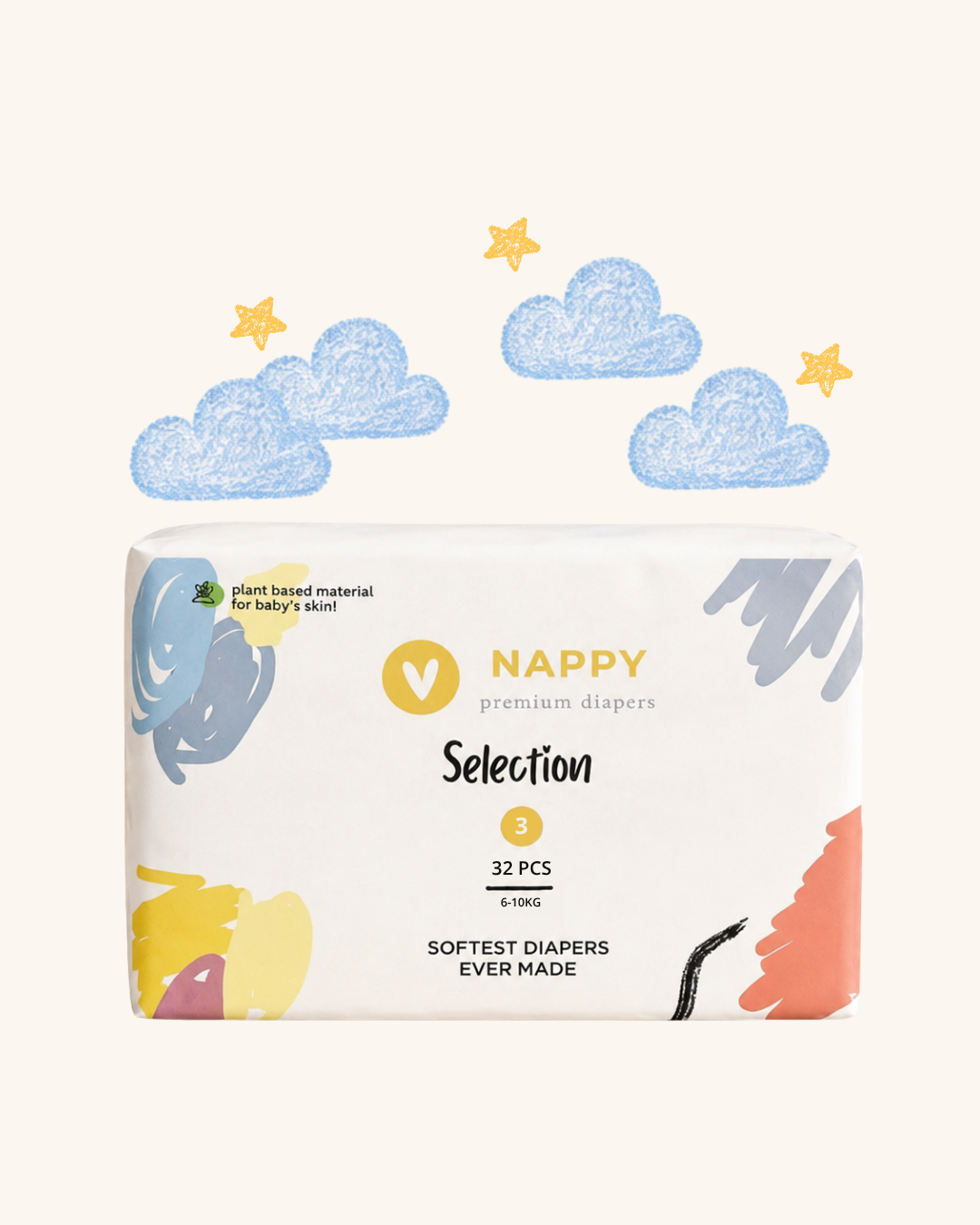 Nappy Premium Diapers | Size 3
