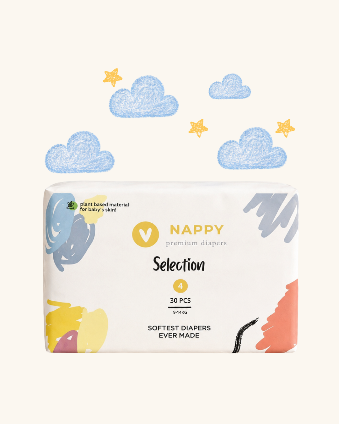 Nappy Premium Diapers | Size 4